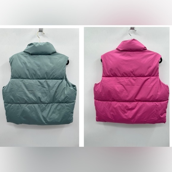 OLD NAVY LX2 boxy woman puffer gorpcore cropped athleisure activewear vest - Picture 3 of 13
